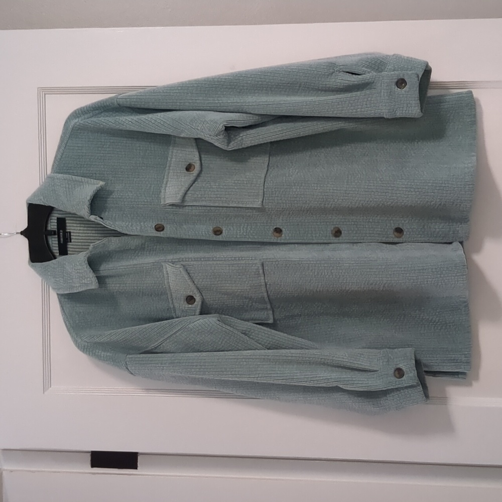 Forever 21 Mint Green Corduroy Shacket (M)